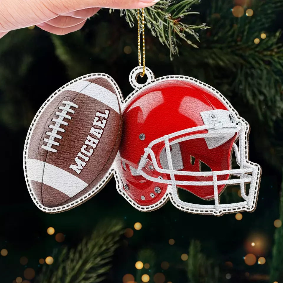 On devient champion, on ne naît pas champion - Décoration en cuir personnalisée - Cadeau de Noël pour les amateurs de sport et les joueurs