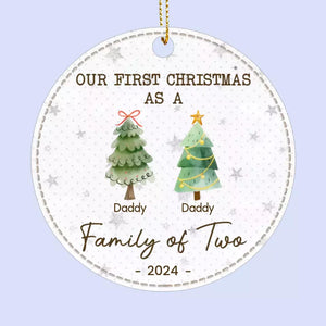 Une famille qui rit ensemble, reste ensemble - Décoration familiale personnalisée en cuir - Cadeau de Noël pour les membres de la famille, les bébés et les nouveau-nés