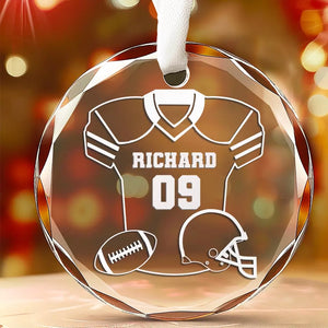 Swinging For The Fences - Décoration en verre personnalisée en forme de cercle - Cadeau de Noël pour les amateurs de sport et les joueurs