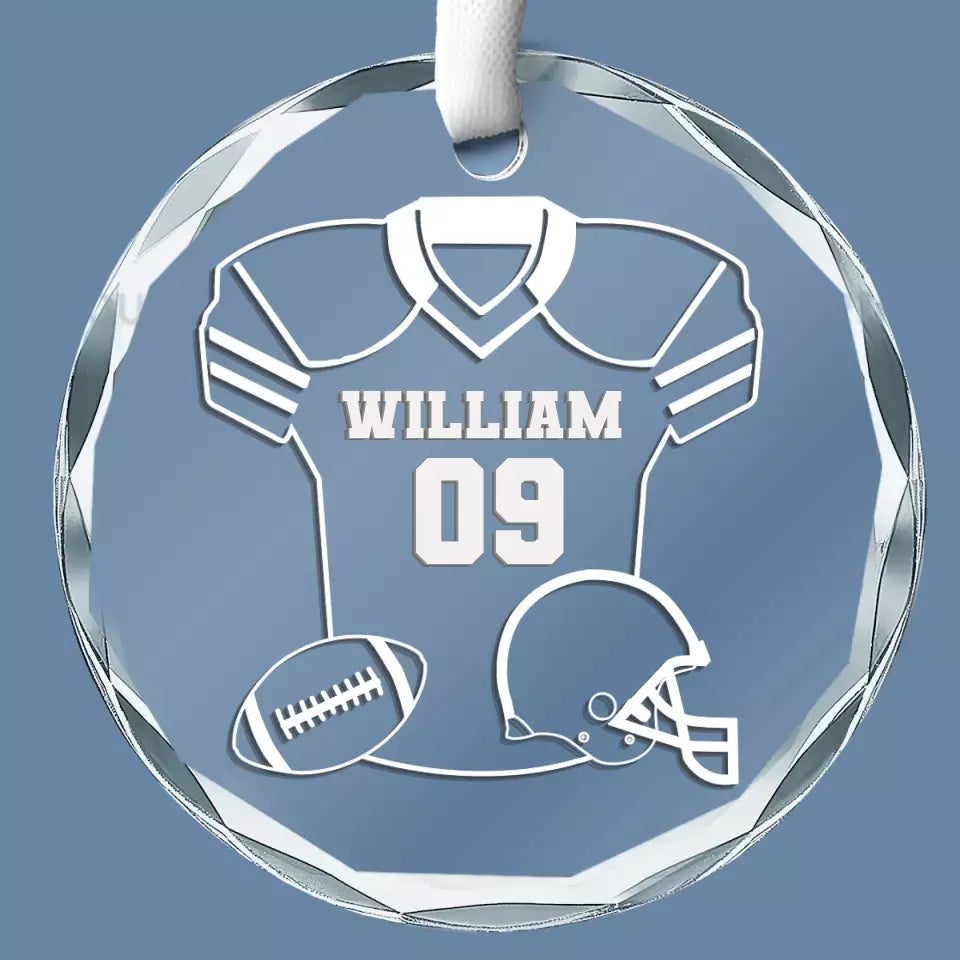 Swinging For The Fences - Décoration en verre personnalisée en forme de cercle - Cadeau de Noël pour les amateurs de sport et les joueurs