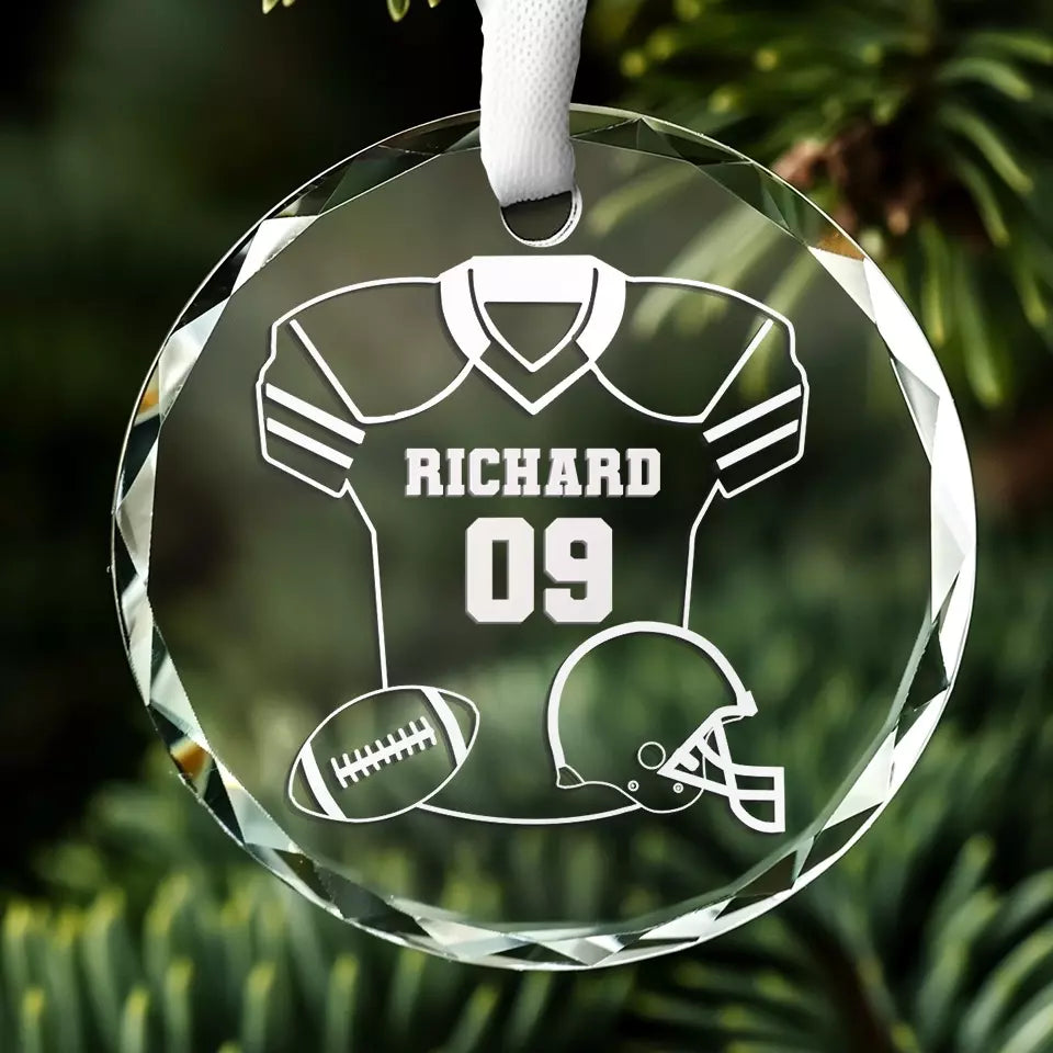 Swinging For The Fences - Décoration en verre personnalisée en forme de cercle - Cadeau de Noël pour les amateurs de sport et les joueurs