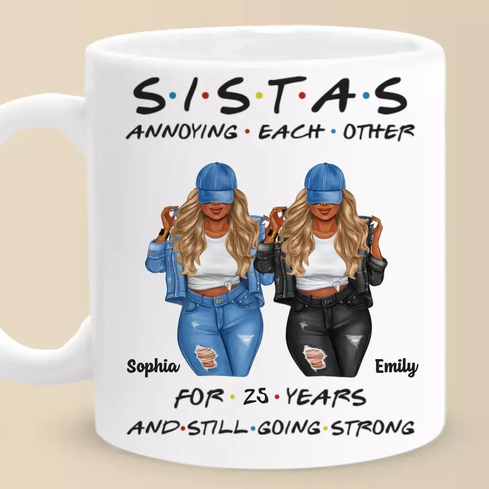 Sœurs par hasard, amies par choix - Mug personnalisé pour meilleure amie - Cadeau pour meilleures amies, meilleures amies, sœurs