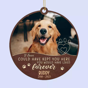 Photo personnalisée et ce soir je m'endormirai, avec toi dans mon cœur - Ornement en cuir personnalisé commémoratif - Cadeau de Noël, cadeau de condoléances pour les propriétaires d'animaux de compagnie, les amoureux des animaux