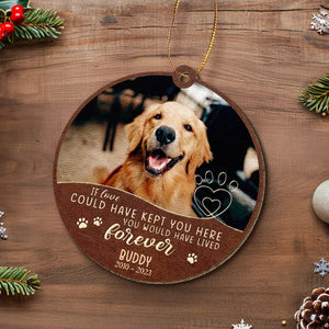 Photo personnalisée et ce soir je m'endormirai, avec toi dans mon cœur - Ornement en cuir personnalisé commémoratif - Cadeau de Noël, cadeau de condoléances pour les propriétaires d'animaux de compagnie, les amoureux des animaux