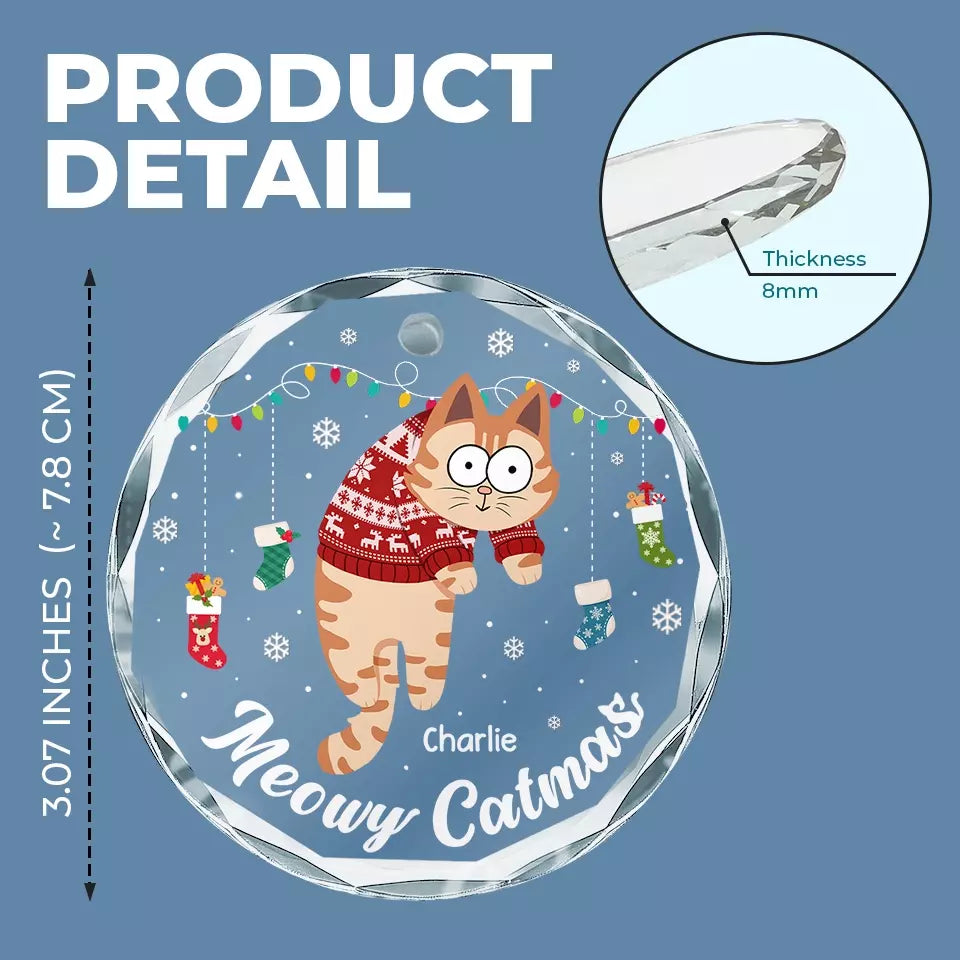 Décoration de Noël personnalisée en forme de chat - Cadeau de Noël pour les propriétaires et les amoureux des animaux