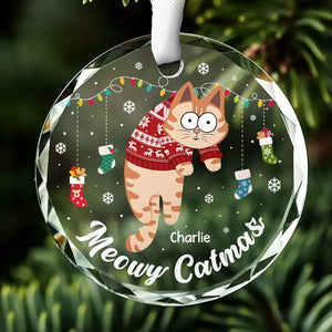 Décoration de Noël personnalisée en forme de chat - Cadeau de Noël pour les propriétaires et les amoureux des animaux