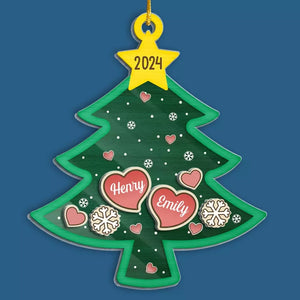 Quand je te regarde, je vois l'éternité - Ornement personnalisé à 3 couches pour couple - Cadeau de Noël pour mari et femme, anniversaire