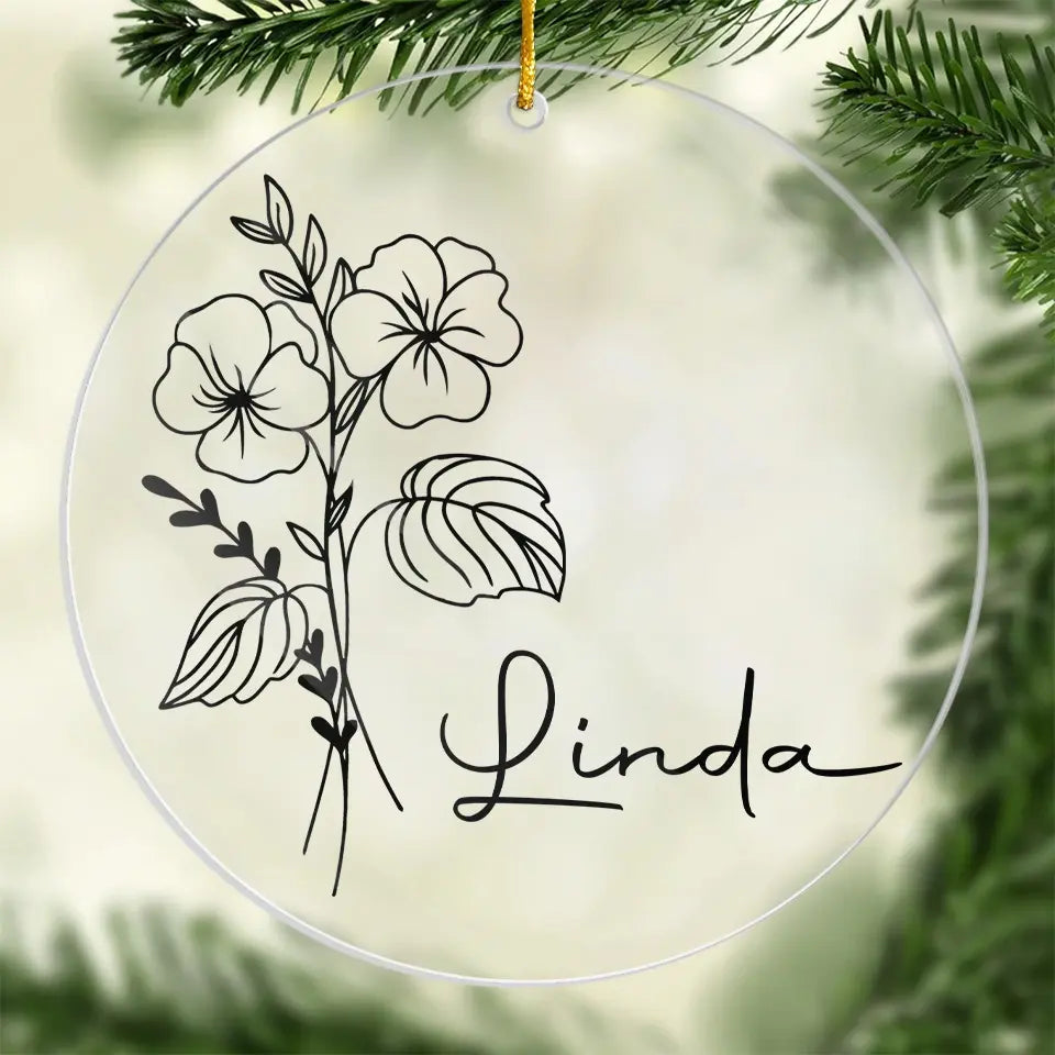 Un ami est comme une fleur, il apporte joie et bonheur à nos cœurs - Ornement personnalisé Bestie - Forme personnalisée en acrylique - Cadeau de Noël pour les meilleures amies, BFF, sœurs
