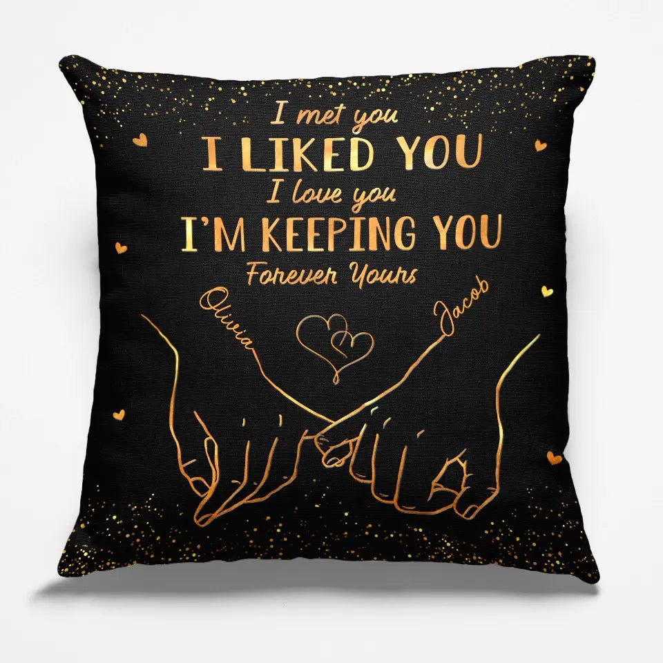 Ensemble, célébrons notre lien indéfectible ! Coussin personnalisé pour couple - Cadeau pour mari et femme, anniversaire