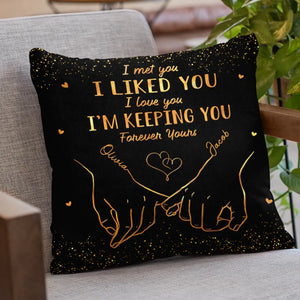 Ensemble, célébrons notre lien indéfectible ! Coussin personnalisé pour couple - Cadeau pour mari et femme, anniversaire