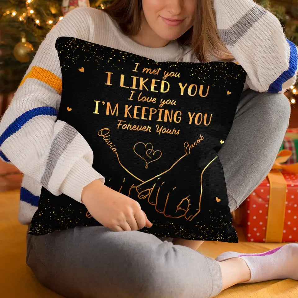 Ensemble, célébrons notre lien indéfectible ! Coussin personnalisé pour couple - Cadeau pour mari et femme, anniversaire