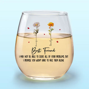 Ce qui compte dans notre vie - Verre à vin personnalisé Bestie - Cadeau pour meilleures amies, meilleures amies, sœurs