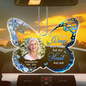 Photo personnalisée Mon esprit reste fidèle et veille sur vous - Ornement de voiture personnalisé commémoratif - Forme personnalisée en acrylique - Cadeau de condoléances pour les membres de la famille