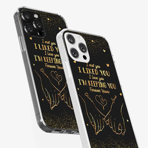 Votre main s'intègre parfaitement à la mienne - Coque de téléphone transparente personnalisée pour couple - Cadeau pour mari et femme, anniversaire