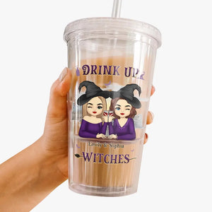 Nous allons ensemble comme ivres et désordonnés - Gobelet en acrylique transparent personnalisé Bestie - Cadeau d'Halloween pour meilleures amies, meilleures amies, sœurs