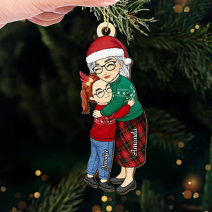 Meilleure grand-mère de tous les temps - Décoration de Noël personnalisée en cuir pour grand-mère