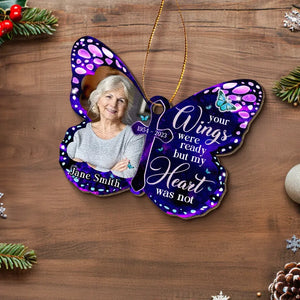 Photo personnalisée « Tu seras toujours mon éternel » - Ornement en cuir personnalisé commémoratif - Cadeau de Noël, cadeau de condoléances pour les membres de la famille