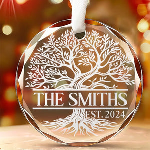 La famille est ma plus grande bénédiction et ma source de force - Décoration de Noël personnalisée en verre avec cercle - Cadeau pour les membres de la famille