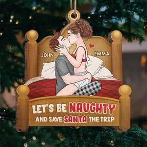 Ton baiser est comme un conte de fées avec une fin heureuse - Ornement personnalisé pour couple - Forme personnalisée en bois - Cadeau de Noël pour mari et femme, anniversaire