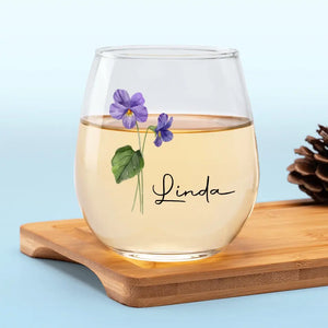 Les amis sont comme des fleurs, ils remplissent le monde de beauté - Verre à vin personnalisé Bestie - Cadeau pour les meilleures amies, BFF, sœurs
