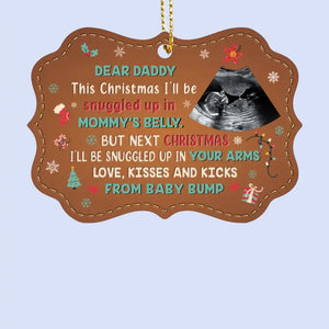 Décorations photo personnalisées pour immortaliser le premier Noël de votre bébé, des souvenirs de joie étincelants - Décoration en cuir personnalisée pour la famille - Cadeau de Noël pour bébé, enfant et nouveau-né