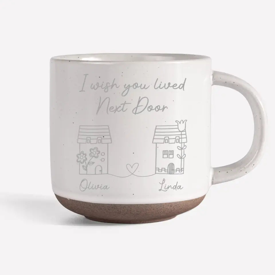 J'aimerais que tu habites à côté - Mug en céramique personnalisé Bestie - Cadeau pour meilleures amies, meilleures amies, sœurs