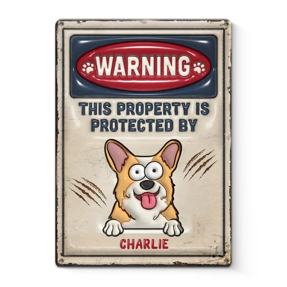 La vie serait dure sans toi - Plaque en métal personnalisée avec effet gonflable 3D pour chien - Cadeau de pendaison de crémaillère pour les propriétaires d'animaux et les amoureux des animaux
