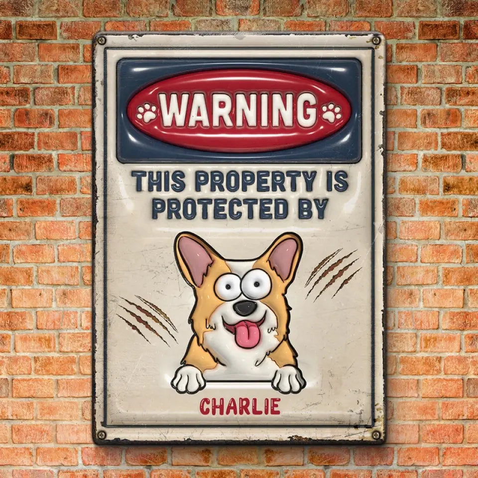 La vie serait dure sans toi - Plaque en métal personnalisée avec effet gonflable 3D pour chien - Cadeau de pendaison de crémaillère pour les propriétaires d'animaux et les amoureux des animaux