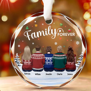 Aimez le donneur plus que le cadeau – Décoration de Noël personnalisée en verre avec cercle – Cadeau de Noël pour les membres de la famille