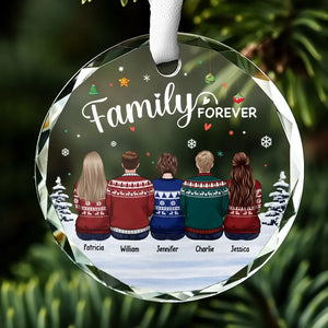 Aimez le donneur plus que le cadeau – Décoration de Noël personnalisée en verre avec cercle – Cadeau de Noël pour les membres de la famille