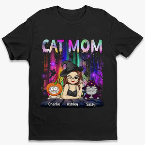 Le manifeste d'Halloween de la sorcière maman chat - T-shirt, sweat à capuche et sweat-shirt unisexe personnalisé pour chat - Cadeau d'Halloween pour les propriétaires et les amoureux des animaux