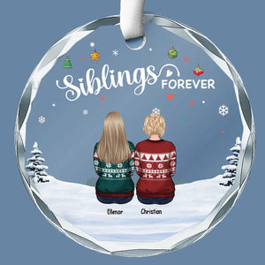 Aimez le donneur plus que le cadeau – Décoration de Noël personnalisée en verre avec cercle – Cadeau de Noël pour les membres de la famille