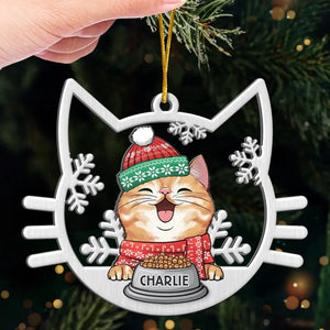 Chat mignon pour Noël - Décoration personnalisée en métal - Cadeau de Noël pour les propriétaires et les amoureux des animaux