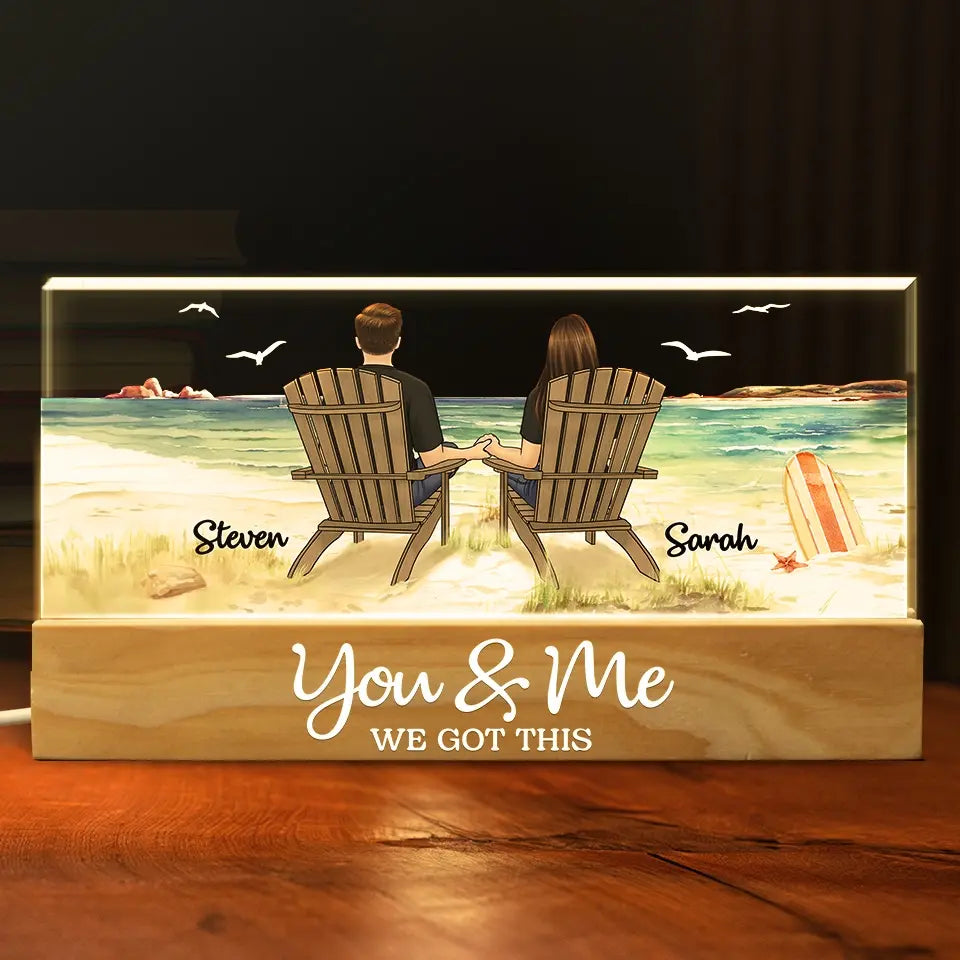 Tu es ma meilleure moitié - Couple personnalisé lettres acryliques veilleuse LED 3D - Cadeau pour mari femme, anniversaire