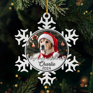 Décoration de Noël personnalisée avec photo - Décoration personnalisée pour chien et chat - Forme en métal personnalisée - Cadeau de Noël pour les propriétaires et les amoureux des animaux