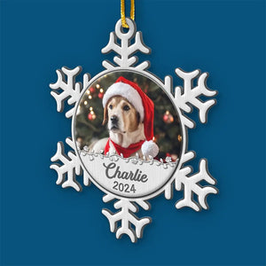Décoration de Noël personnalisée avec photo - Décoration personnalisée pour chien et chat - Forme en métal personnalisée - Cadeau de Noël pour les propriétaires et les amoureux des animaux