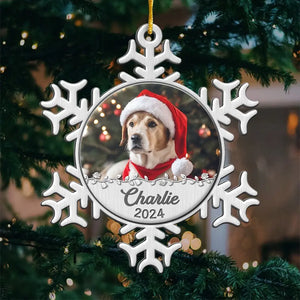 Décoration de Noël personnalisée avec photo - Décoration personnalisée pour chien et chat - Forme en métal personnalisée - Cadeau de Noël pour les propriétaires et les amoureux des animaux