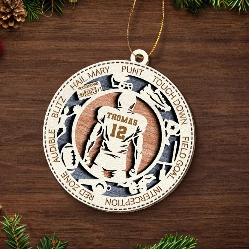 À la poursuite de vos rêves et de vos records - Ornement en cuir personnalisé - Cadeau de Noël pour les amateurs de sport et les sportifs
