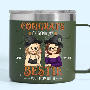 Tu es ma sorcière préférée - Gobelet personnalisé en acier inoxydable de 14 oz avec poignée - Cadeau d'Halloween pour meilleures amies, meilleures amies, sœurs