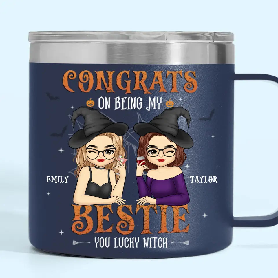 Tu es ma sorcière préférée - Gobelet personnalisé en acier inoxydable de 14 oz avec poignée - Cadeau d'Halloween pour meilleures amies, meilleures amies, sœurs