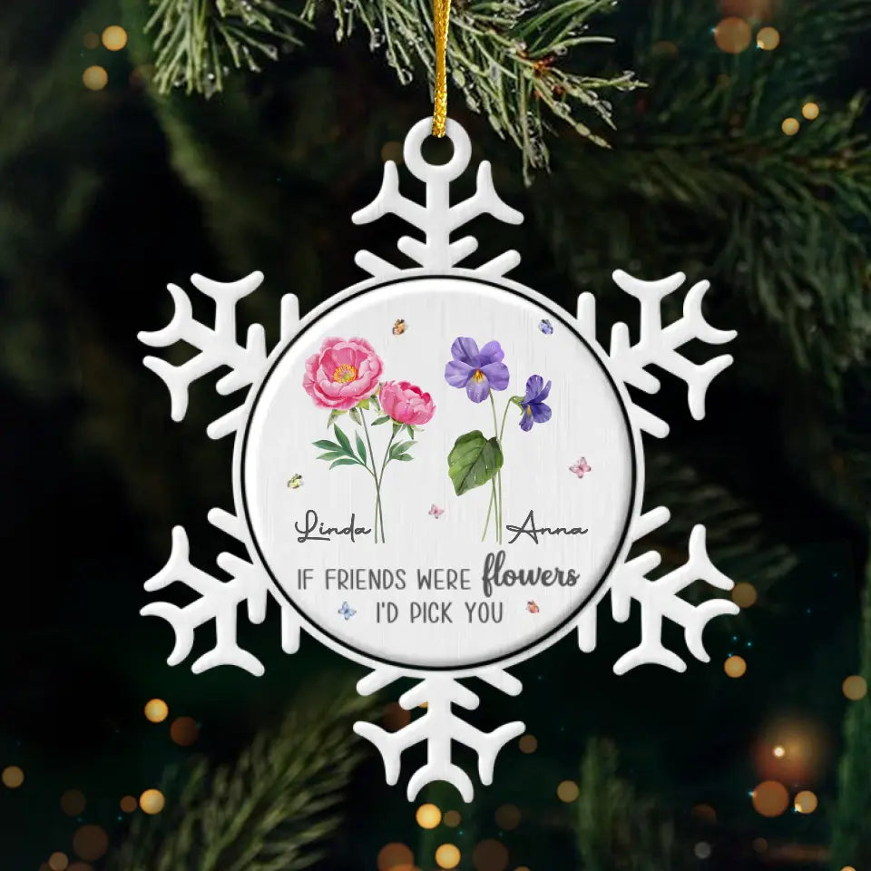 Amis jusqu'au bout - Ornement personnalisé pour meilleure amie - Forme personnalisée en métal - Cadeau de Noël pour meilleures amies, meilleures amies, sœurs