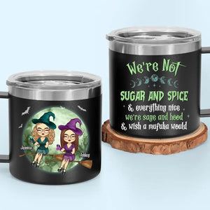 Nous sommes des sorcières élégantes - Gobelet personnalisé en acier inoxydable de 14 oz avec poignée - Cadeau d'Halloween pour meilleures amies, meilleures amies, sœurs