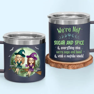 Nous sommes des sorcières élégantes - Gobelet personnalisé en acier inoxydable de 14 oz avec poignée - Cadeau d'Halloween pour meilleures amies, meilleures amies, sœurs