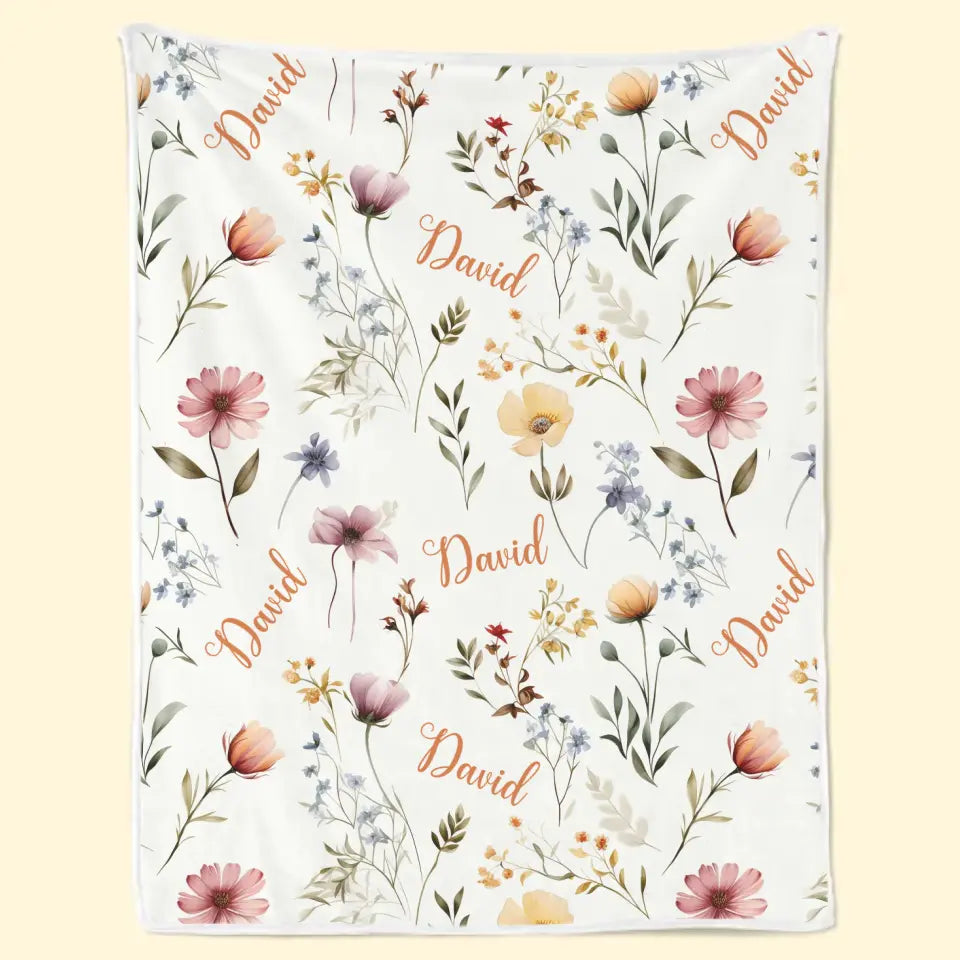 Couverture personnalisée pour bébé, brillante comme une fleur ! Cadeau pour bébé, enfant et nouveau-né