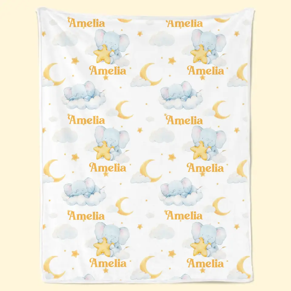 Un si grand miracle, dans un si petit éléphant - Couverture personnalisée pour bébé - Cadeau pour bébé, enfant, nouveau-né