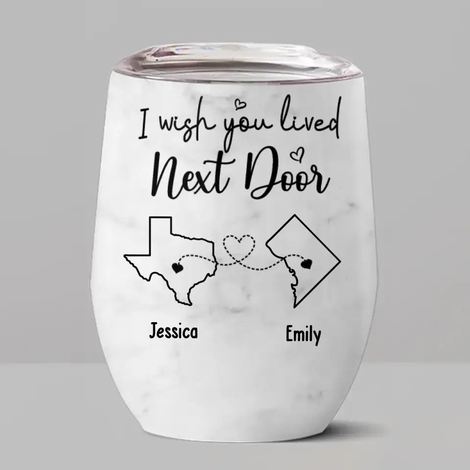 Ma meilleure amie est toujours à mes côtés - Verre à vin personnalisé pour meilleure amie - Cadeau pour meilleures amies, meilleures amies, sœurs