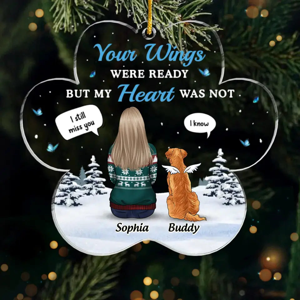 Merci pour tout, j'ai passé un très bon moment - Ornement commémoratif personnalisé - Forme personnalisée en acrylique - Cadeau de condoléances, cadeau de Noël pour les propriétaires d'animaux, les amoureux des animaux