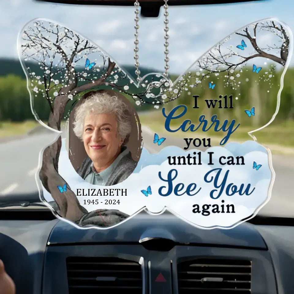 Memorial Personalized Custom Car Ornament AMZ - Acrylic Custom Shaped - New Arrival, Sympathy Gift For Family Members