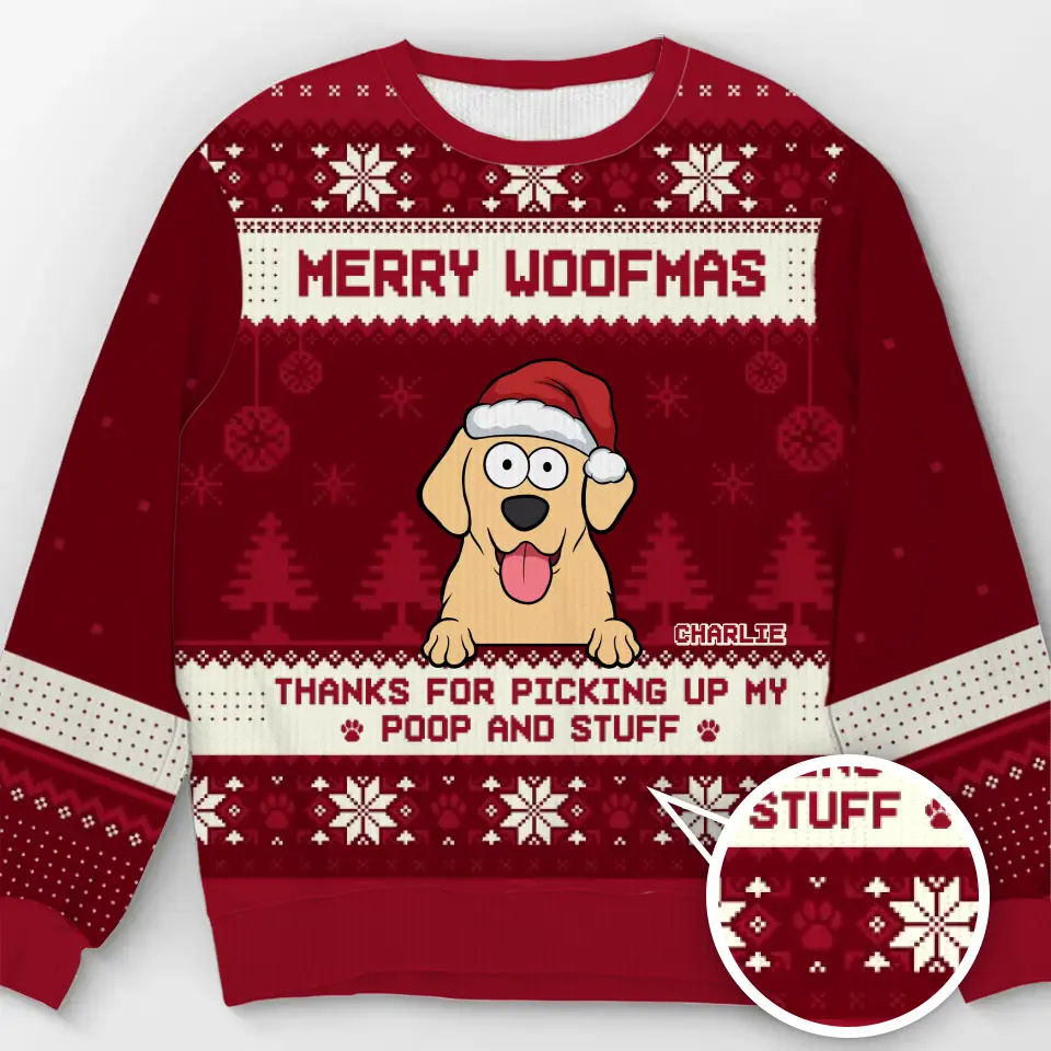 Profitez de la joie des fêtes ! Sweat-shirt personnalisé pour chien, moche et personnalisé ! Pull unisexe en laine ! Cadeau de Noël pour les propriétaires et les amoureux des animaux.