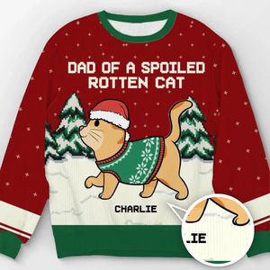 Le Père Noël arrive en ville ! Sweat-shirt personnalisé pour chat ! Pull en laine unisexe ! Cadeau de Noël pour les propriétaires et les amoureux des animaux.